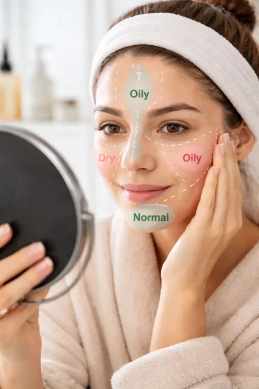 Methods for determining skin type at home